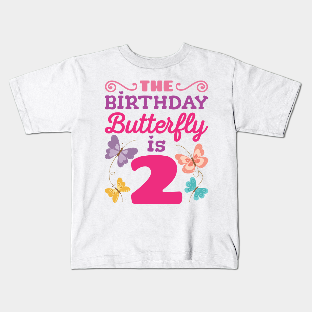 Kids Butterfly Shirt 2nd Birthday Shirt Butterfly Birthday Kids T